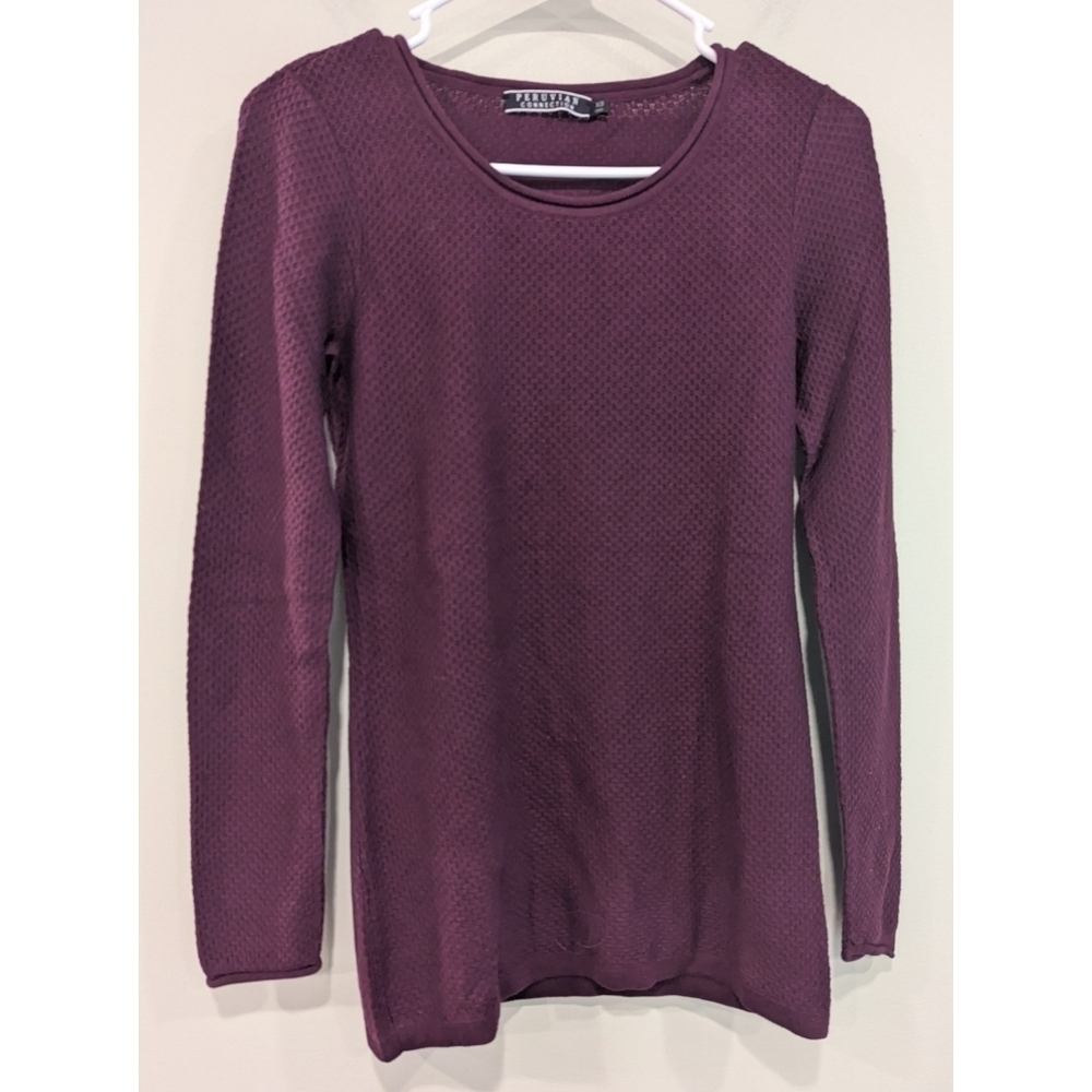 Peruvian Connection Purple Textured Pima Cotton Size XS